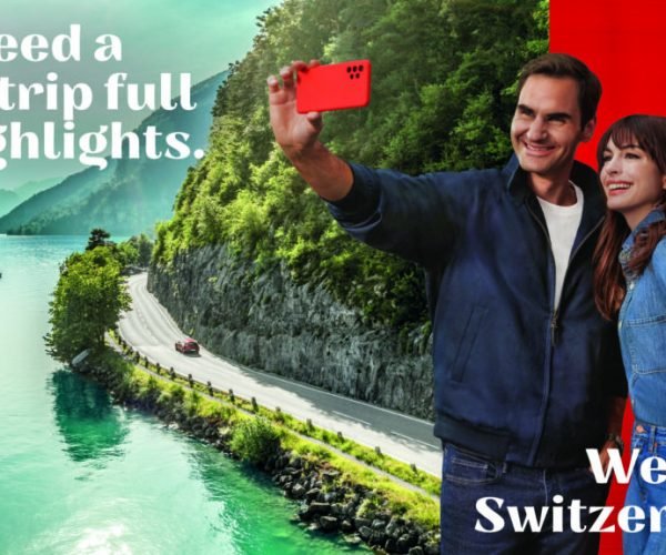 What are Anne Hathaway and Roger Federer busy doing? Getting enamoured by Swiss nature