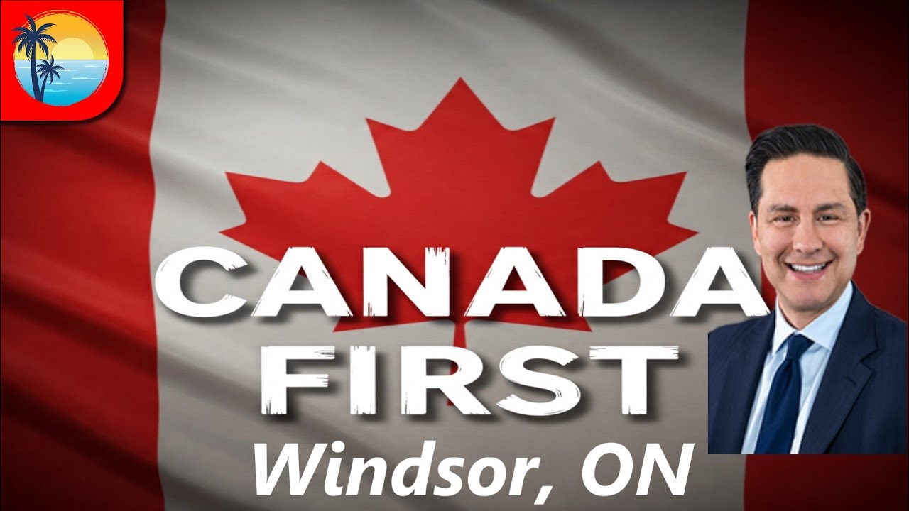 Pierre Poilievre in Windsor Ontario Canada First Rally