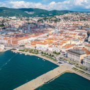 Aerial view of Trieste, Italy
