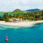 The coast of the Caribbean island of Martinique