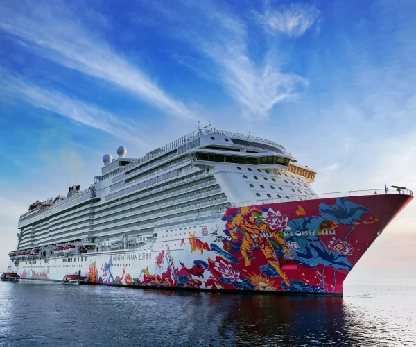 The Smurfs head to sea aboard the Genting Dream