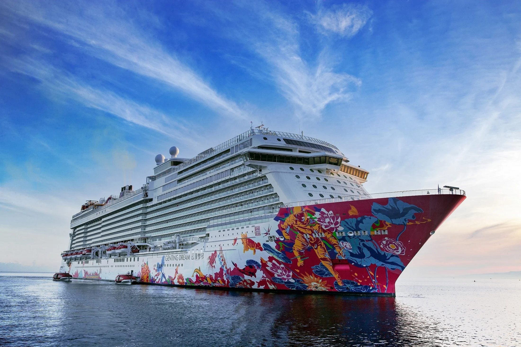 The Smurfs head to sea aboard the Genting Dream